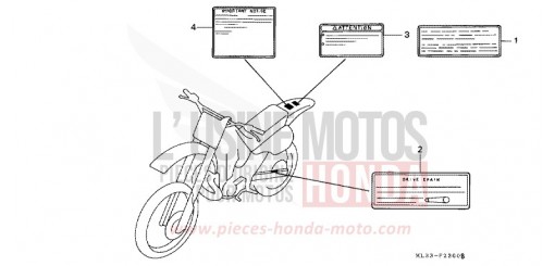 CAUTION LABEL CR500RN de 1992